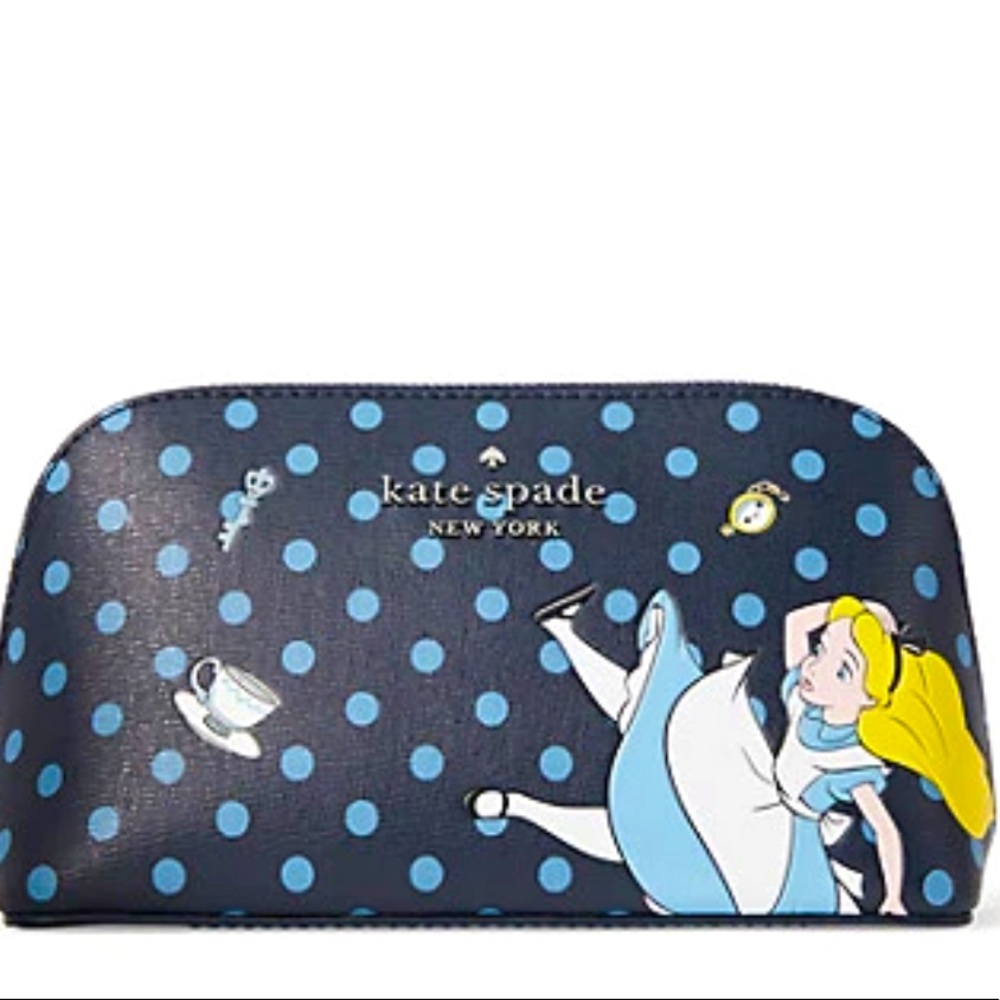 Kate ♠️ Spade X Alice in Wonderland Cosmetic Bag ☕️🫖